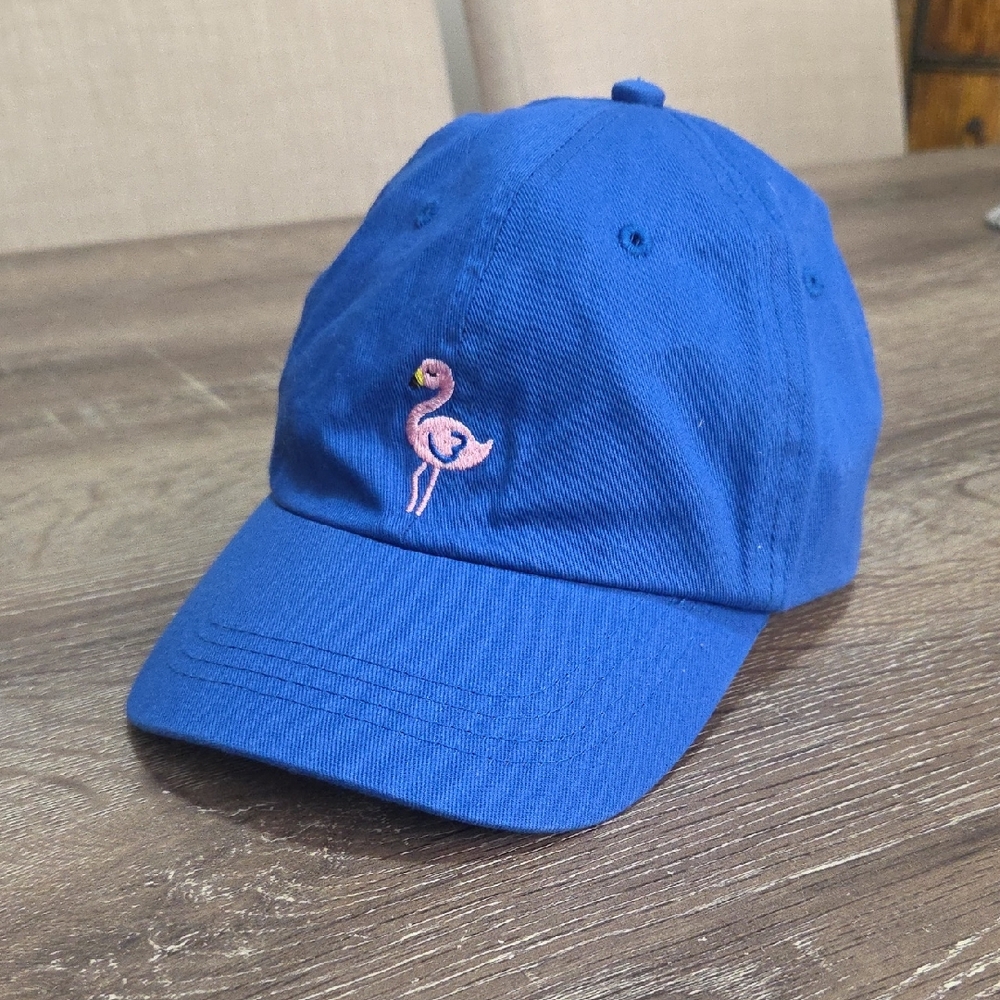 Gertex USA Blue Cap with Flamingo Embroidery Adjustable Velcro Hat